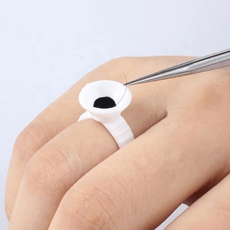 Wholesale holder glue white flower glue holder private label glass lashes glue holder