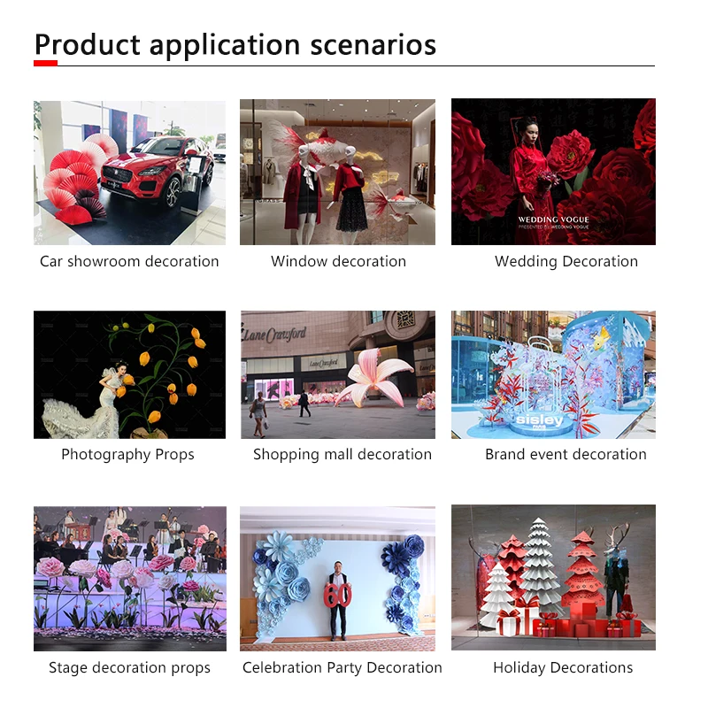 Large artificial handmade art paper Christmas tree suitable for Christmas shop window decoration and home decoration