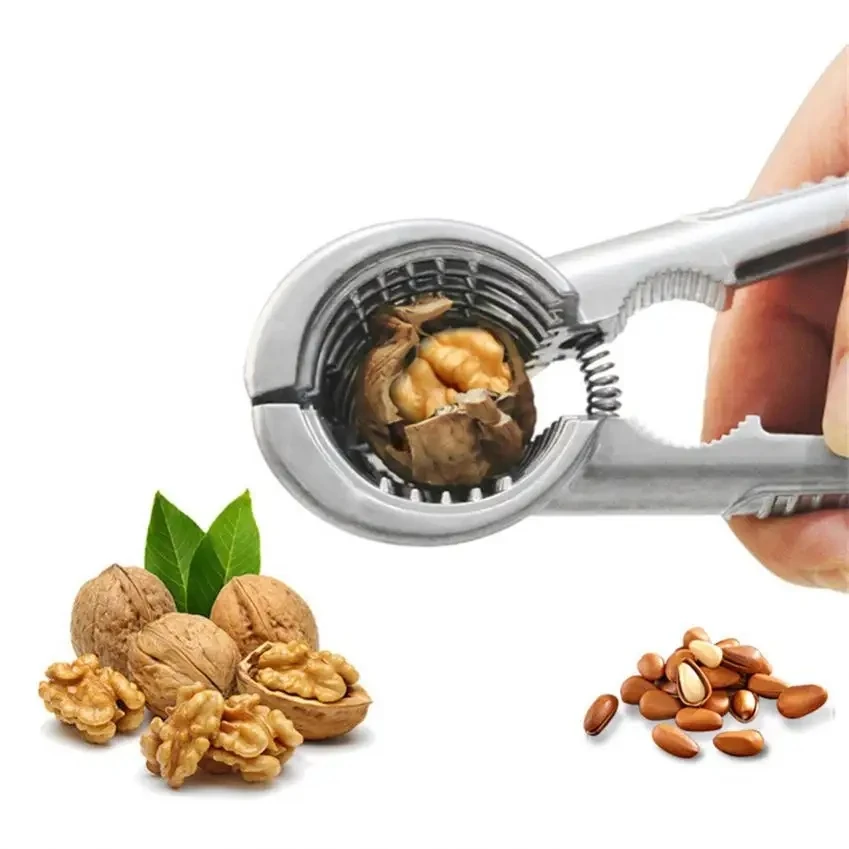 Stainless Steel Quick Nuts Cracker Kitchen Tools Chestnut Clip Walnut Pliers Clamp Nut Cracker Opener Metal Nutcrackers