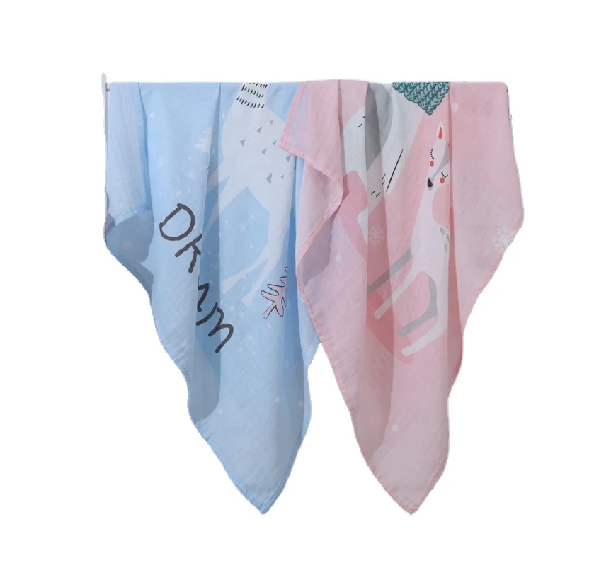 High Quality Control Soft 70% Bamboo Fiber 30% Cotton Blankets Baby Muslin Swaddle Blanket