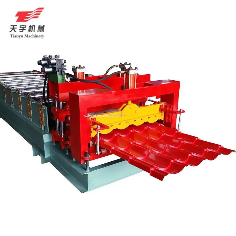 Steel Tile Roof Wall Plate Glazed Tile Making Roll Forming Machine