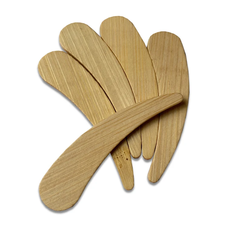 Eco-friendly Bamboo Mini Makeup Mask Spatula Scoop Wooden Cosmetic Face Mask Spoon Cream Lotions Moisturizers Scoop