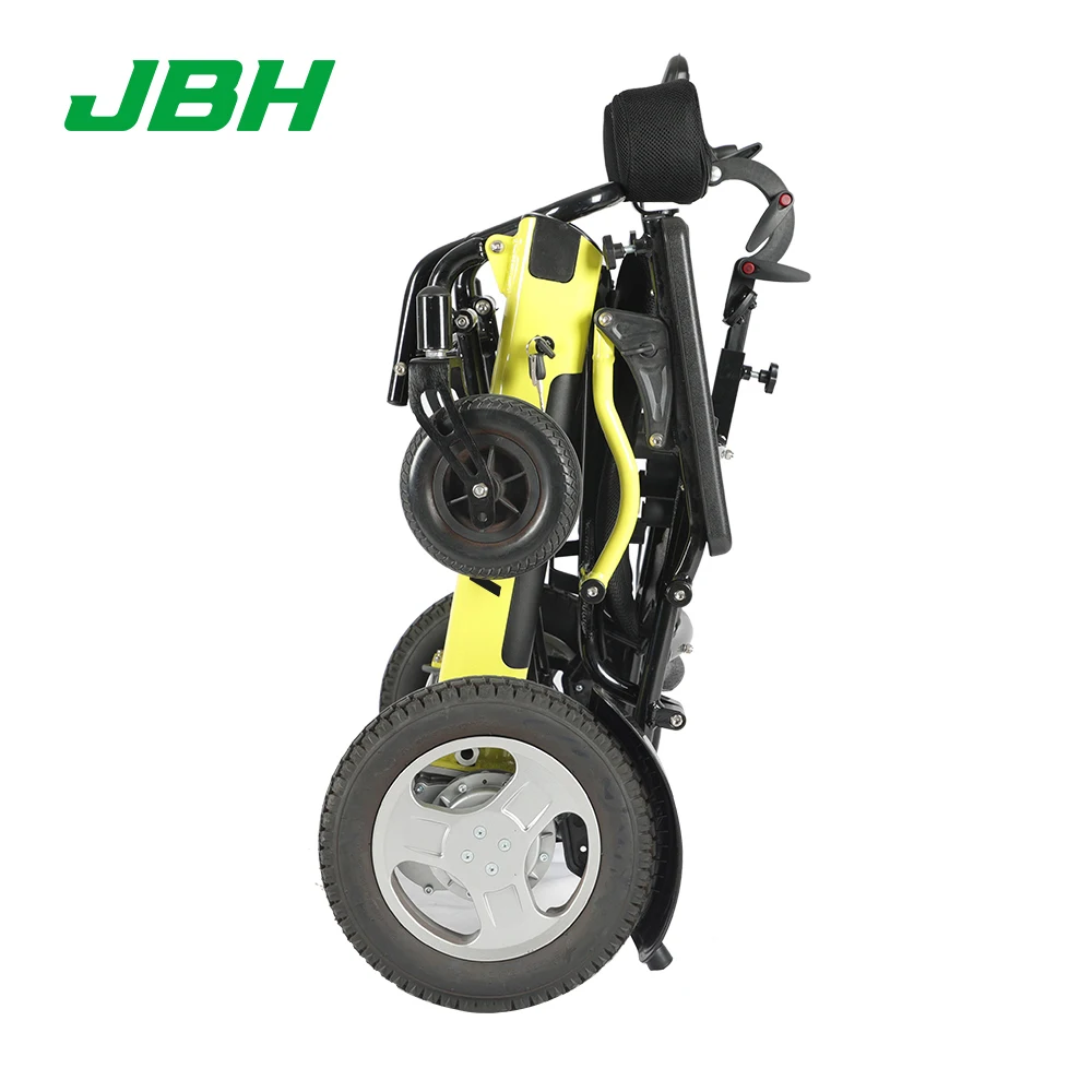 Удобная электрическая складная инвалидная коляска JBH D11 легкий вес и удобное управление для инвалидов