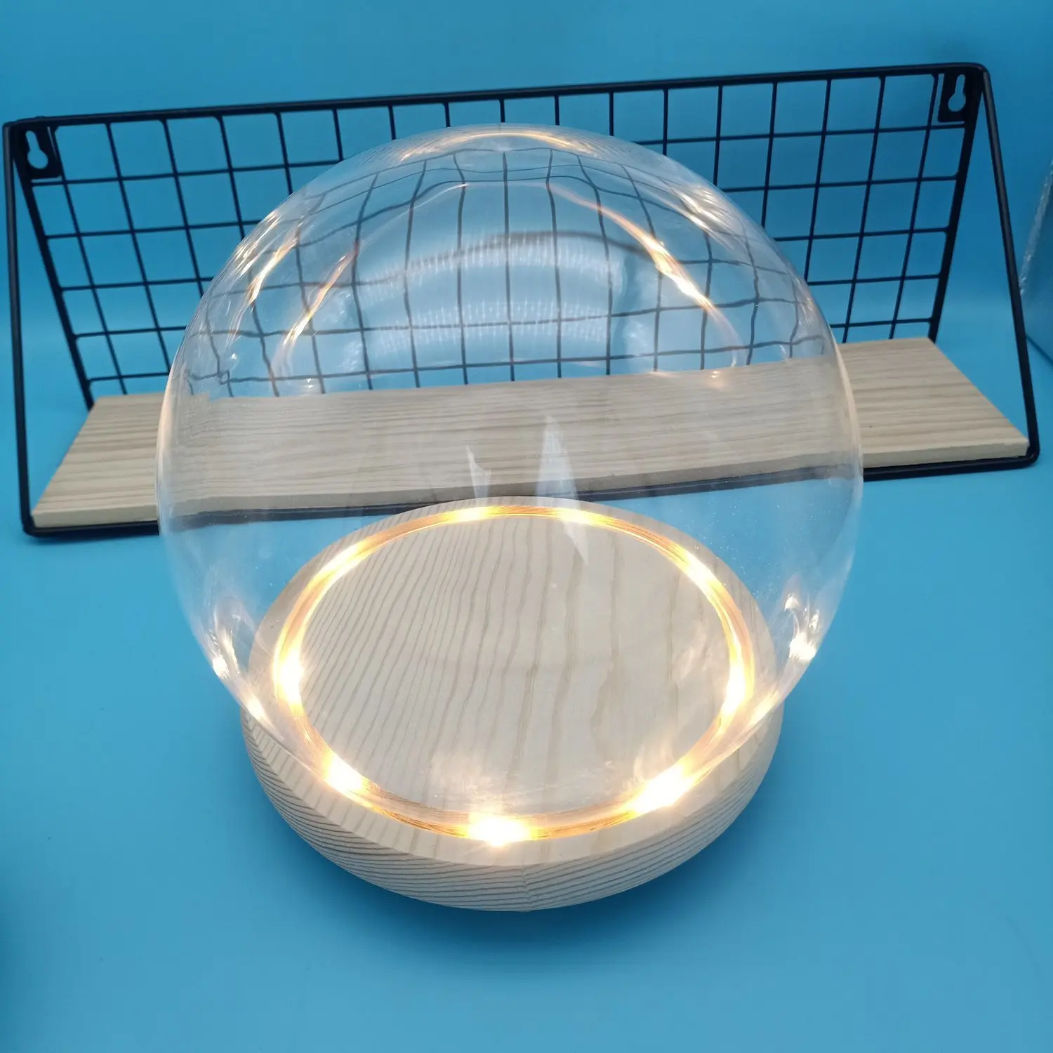 Customize Wholesale hot sale globe glass Dome Flower Display Decorative Large Size Glass Cover With Customize Base