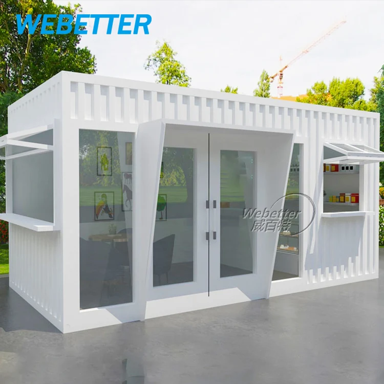WEBETTER Prefab Restaurant Modular Container Fast Food 20ft 40ft Steel Structural Container Cafe Kitchen Restaurant