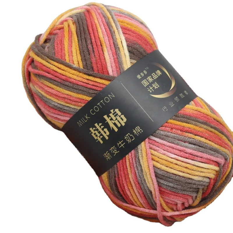 8ply Экологически чистая хлопчатобумажная пряжа для ручного вязания
