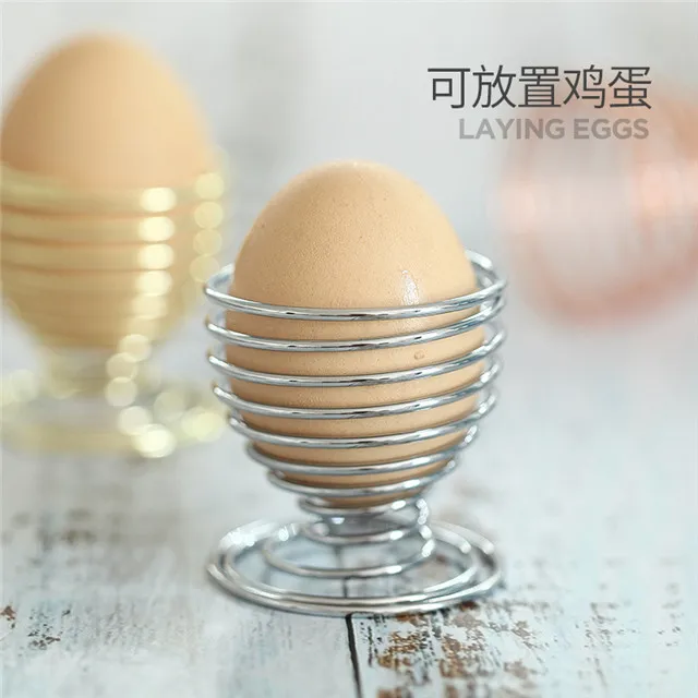 Boiled Eggs Holder Hot Products Stainless Steel Spring Wire Tray Egg Cup Kitchen Accessories