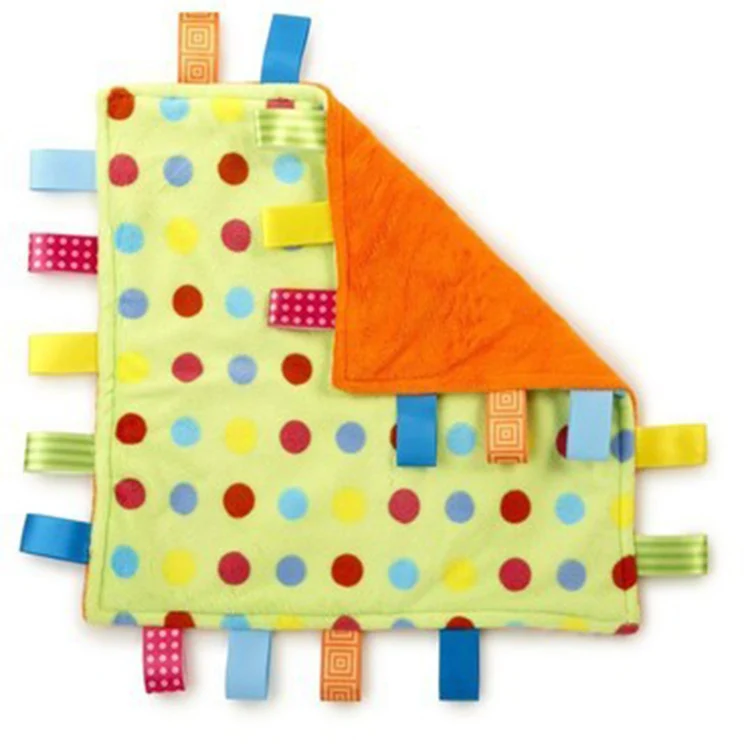 
OEM service bright colour polyester printed super soft small baby blanket security for home 