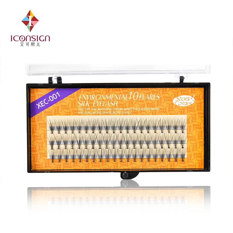 3 rows Pre made 10D VOLUME 6d eyelash extension 10d C curl Graft False Eyelashes