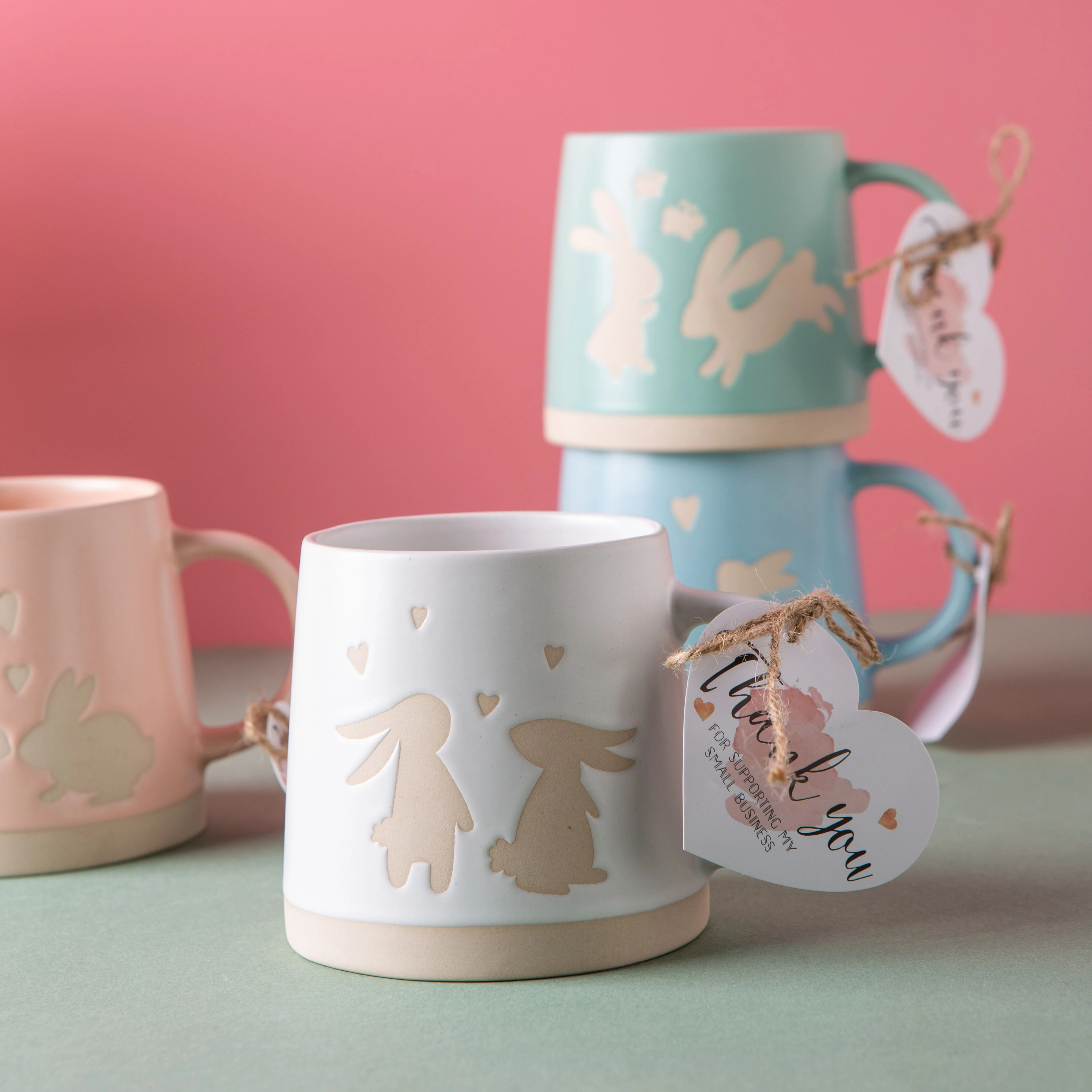 Новый дизайн мультяшный милый Пасхальный кролик керамическая кофейная кружка оптом поставка кружки фарфоровые чашки