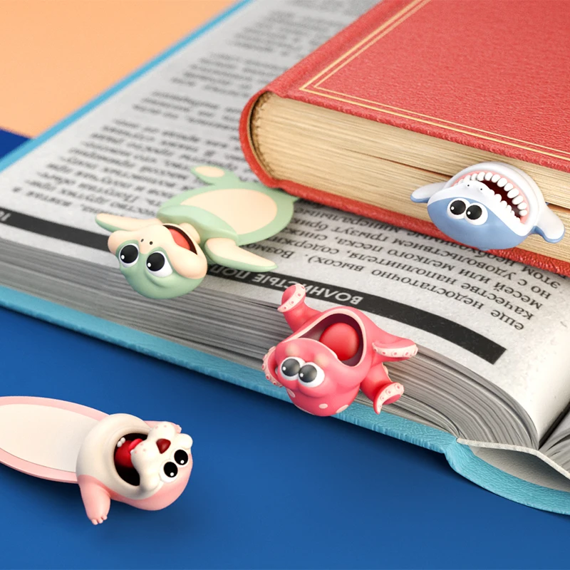  Закладки для книг Новинка закладки Подарки детей 3D Животные Забавные Симпатичные Пластиковые страницы этикетки новинка книга знак подарки забавная милая пластиковая страница