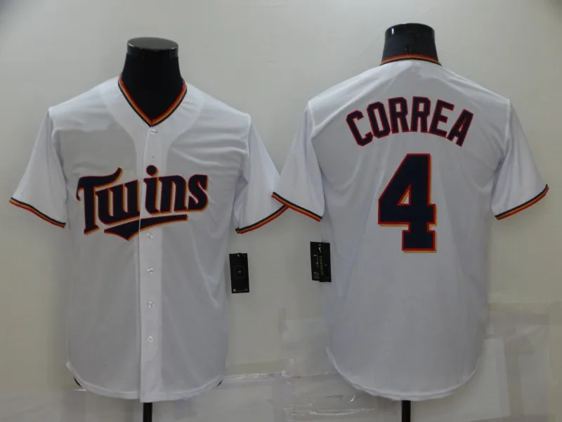 2022 New Best Quality Minnesota Twins Stitched Jerseys 4 Carlos Correa  22 Miguel Sano 34 Kirby Puckett Baseball Softball Shirts