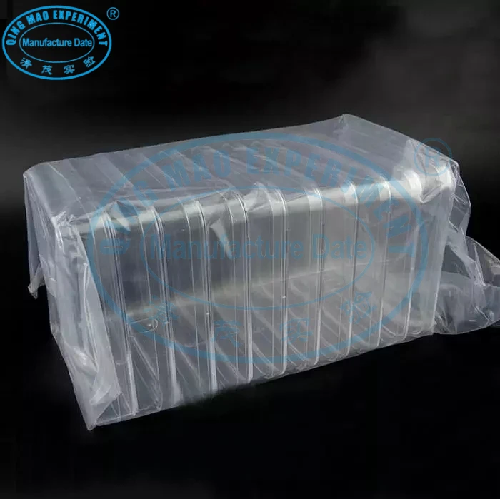 disposable cheap sterilized plastic PS 13*13cm square petri dish  with CE /ISO13485 certification for laboratory