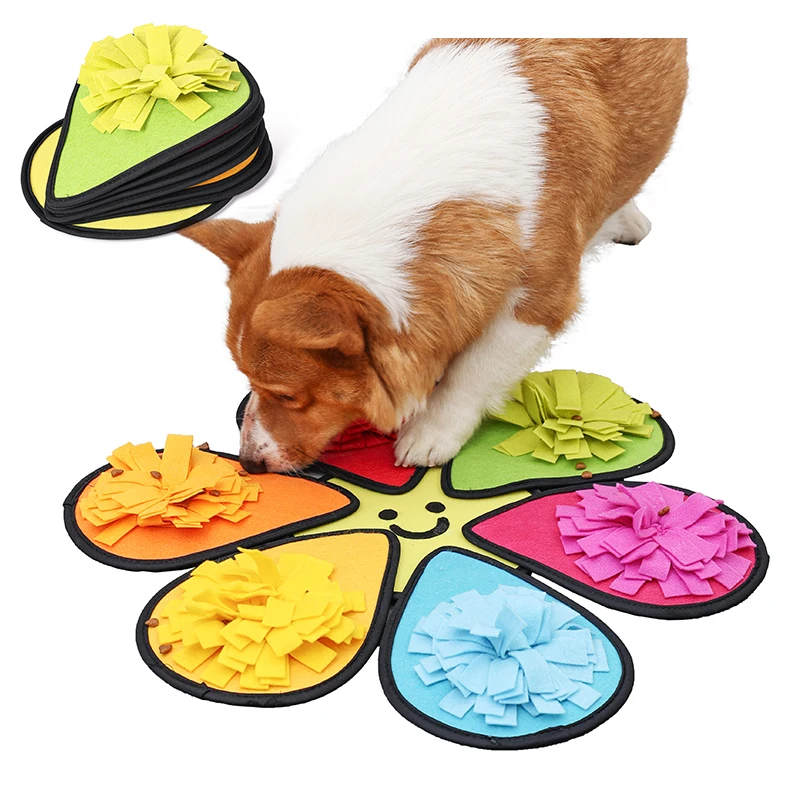 Multiple snuffle mats areas eco friendly felt dog snuffle mat removable training pet snuffle mat for dogs