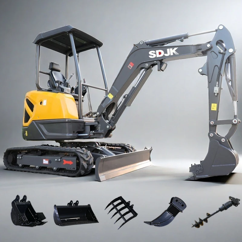 Free Shipping Mini Small Excavators 1 ton Machine Prices Farm Used New Crawler Digger Kubota Engine Mini Excavator 2 Ton Prices
