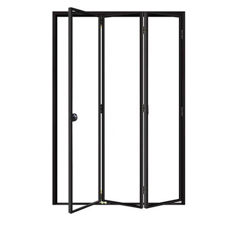 Aluminum folding outer  folding glass door front door compartment external accordion door