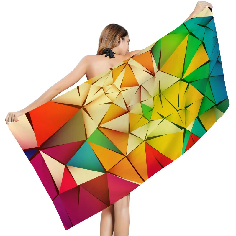 A Large Fresh Stock Hot Selling Dry Quickly Microfiber 100% polyester Beach Towel