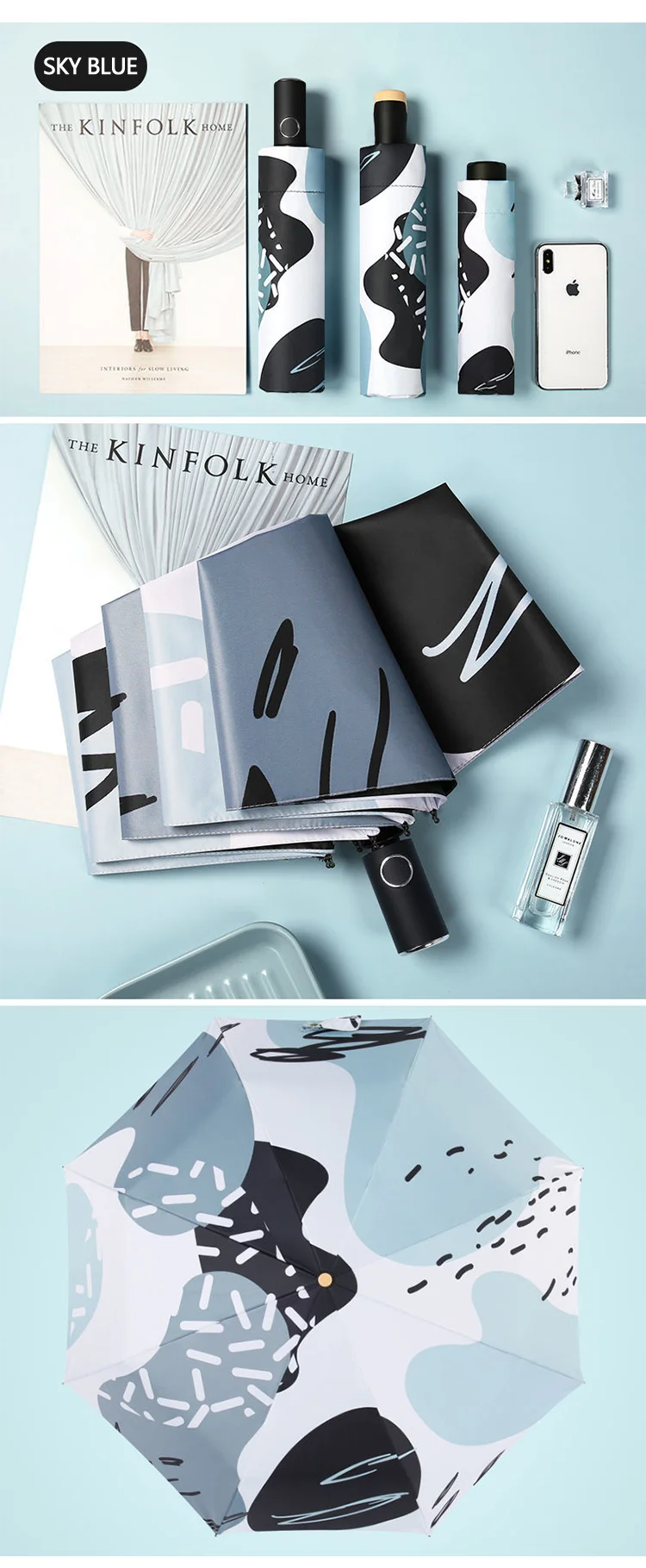 High quality Hot Selling All-weather Folding Wine Bottle Umbrella Color Changing