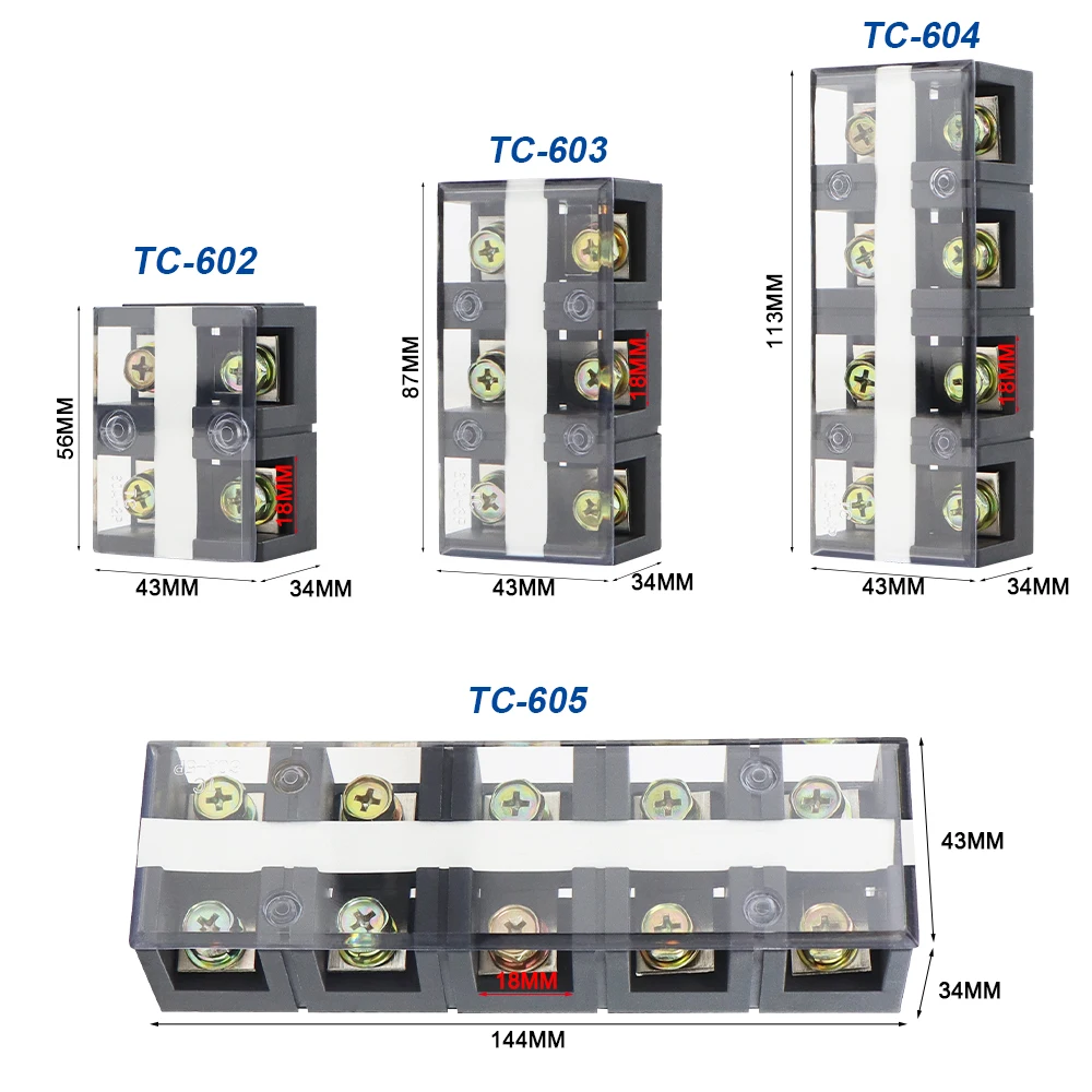 Медный клеммный блок TC 4003 высокотоковый кабельный крепежный разъем 600A подключается к мощной винтовой