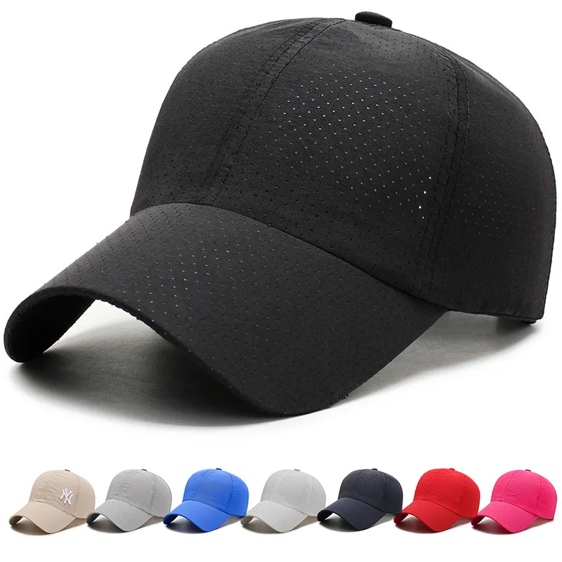 High Quality Adjustable Sport Baseball Caps Quick Dry Material Golf Blank 6 Panel Printed Baseball Caps