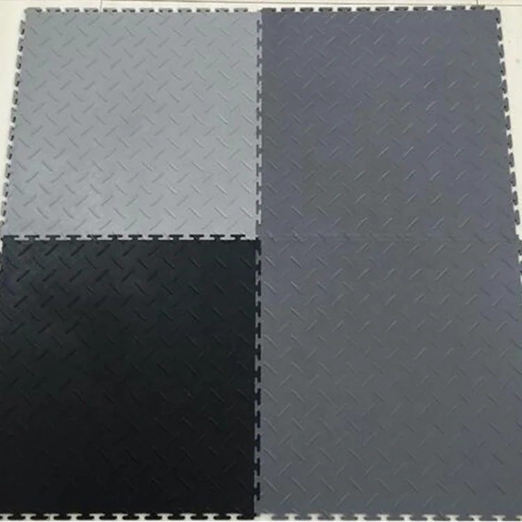 Heavy duty PVC interlocking garage floor tiles flooring mat