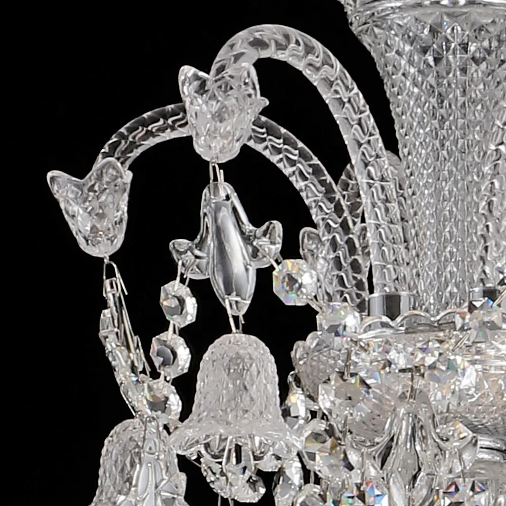 European style large crystal chandelier decoration wedding chandelier crystal luxury glass arm chandelier