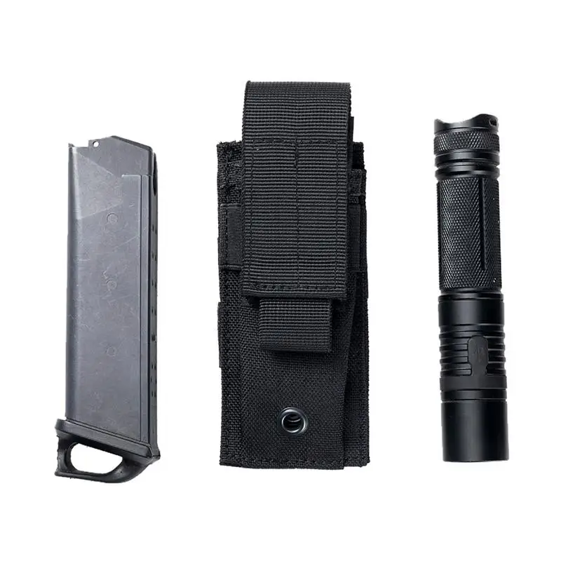 Wholesale Tactical LED flashlight holster pouch with molle single mag pouch
