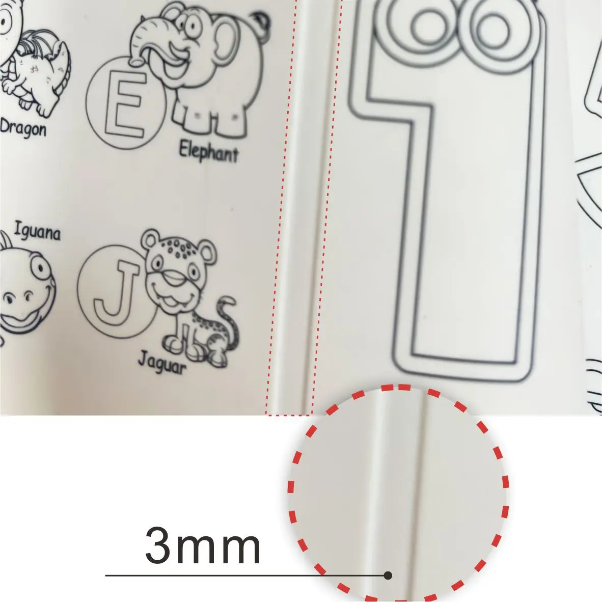 Eco-friendly washable foldable silicone colouring craft mat safety  placemat to colour again and again for kids