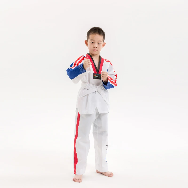 Taekwondo uniform Martial arts wear taekwondo-uniform dobok with custom logo embroidery