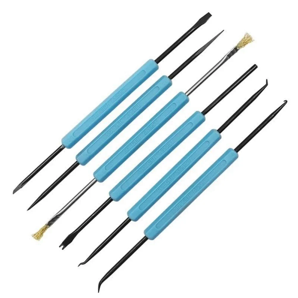 6Pcs/Set soldering Aid  Assist Tool Kit PCB Cleaning Kit Repair Tool Electronic Heat Assist Set Hand Tools