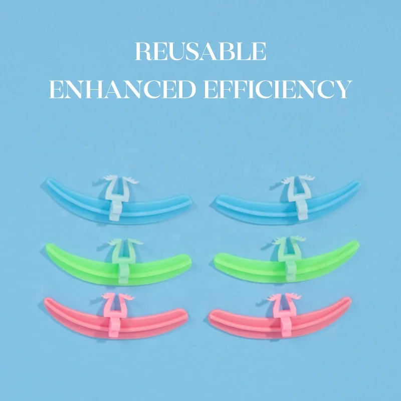 Colorful eyelash separator Reusable Silicone pads with oil grafting lash lift shields glue Private label lash extension patches