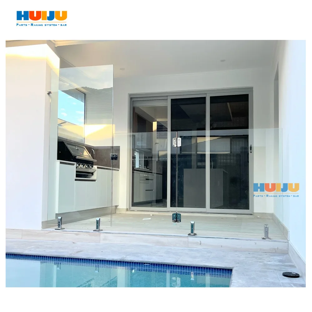 HJ Factory high quality custom outdoor competitive Price pglass spigot and glass spigot clamp for swimming pool Handrail