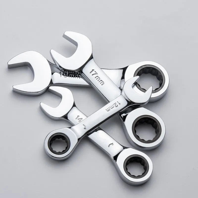 High Quality Mini Chrome Vanadium Ratchet Wrench Spanners Hardware Tools