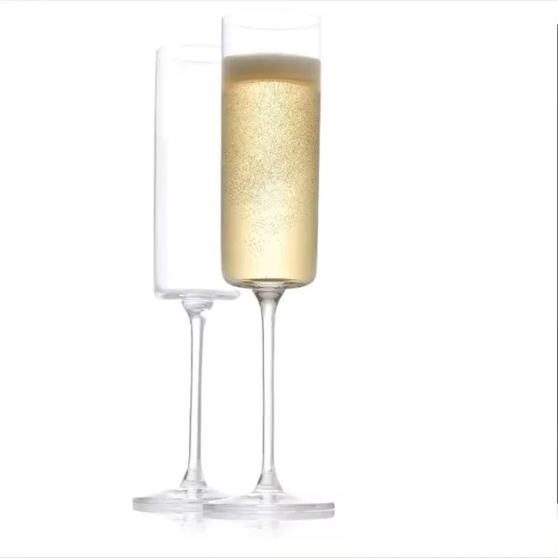 Hot Sale Disposable Ideal Exquisite Crystal Champagne Flutes Glasses set for Home Bar Special Occasions