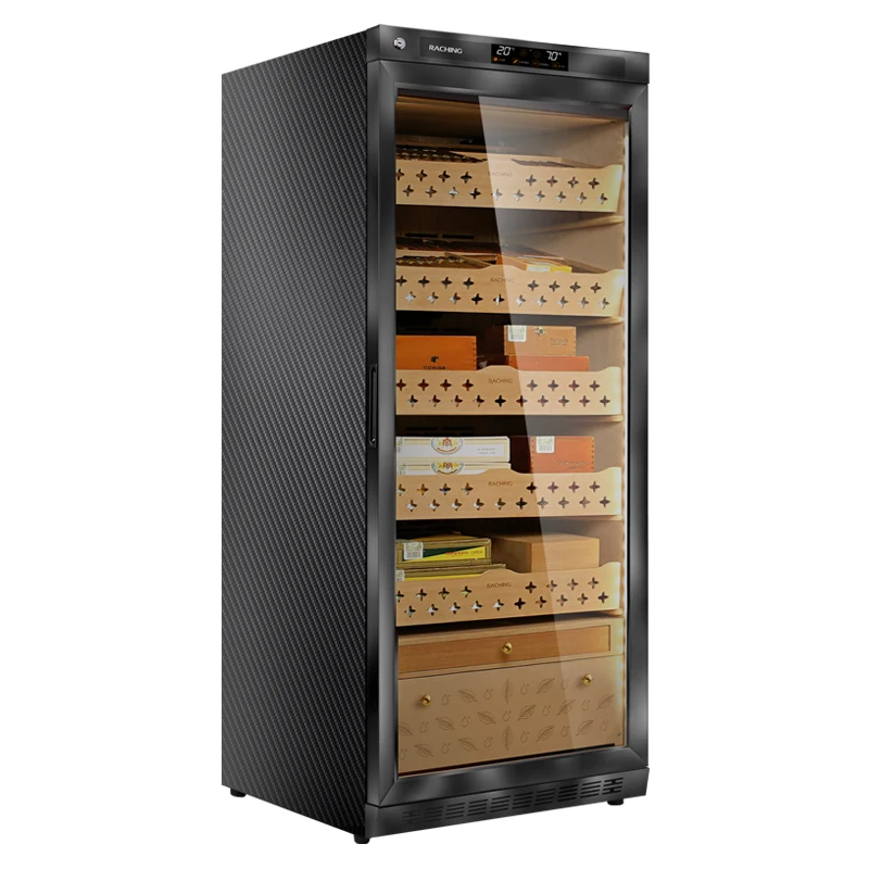 Raching MON1800A Black Factory Direct Sale Electronic Cigar Humidor Cigar 1200CT cigars Capacity Spanish Cedar Wood