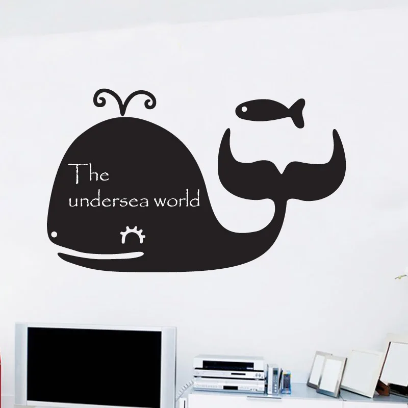 professionally exporting eco-friendly  pvc dolphin design  kid chalkboard sticker for wall