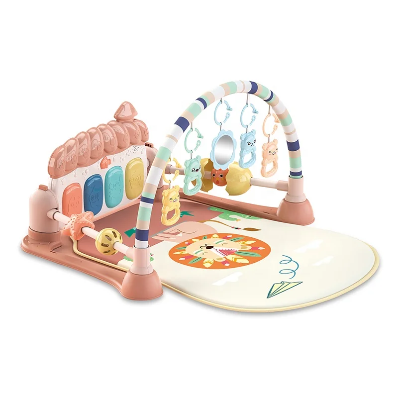 Hot Selling Babies Activity Game Guardrail Pedal Piano Musical Early Learning Educational Play Mat With Piano for Baby