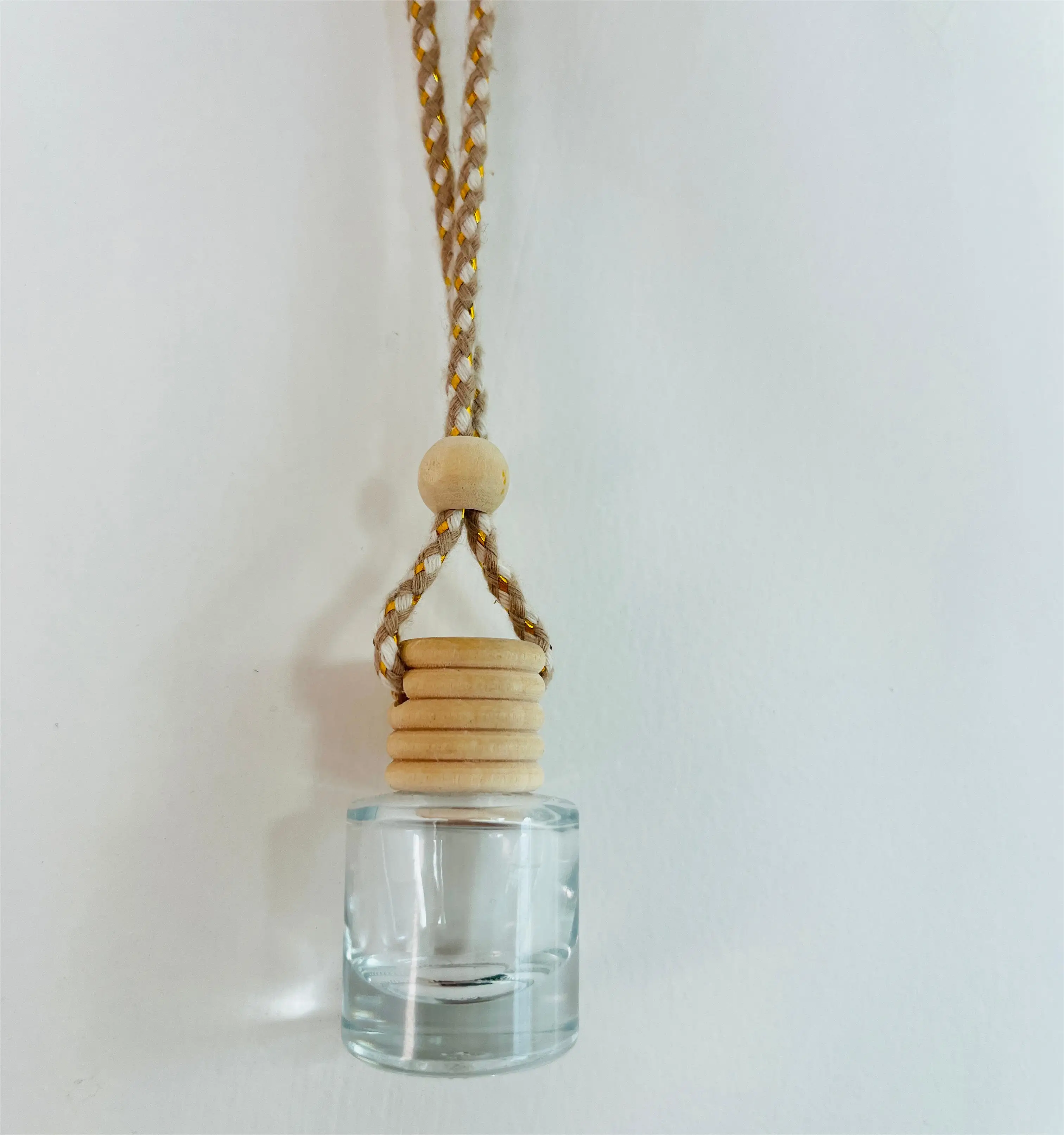 Luxury car air freshener diffuser empty bottles shape clear frosting hanging car diffuser bottles car perfume bottle empty glass