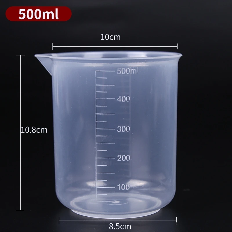 50ml 100ml 250ml 300ml 500ml 1000ml Plastic Measuring Beaker for laboratory