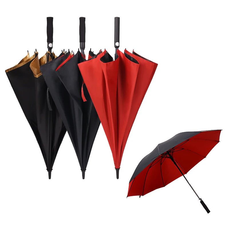 Factory Customized Digital Print Water-repelled Auto Open Golf Umbrella 62/68/72 inch High Quality Fashion With Long Handle