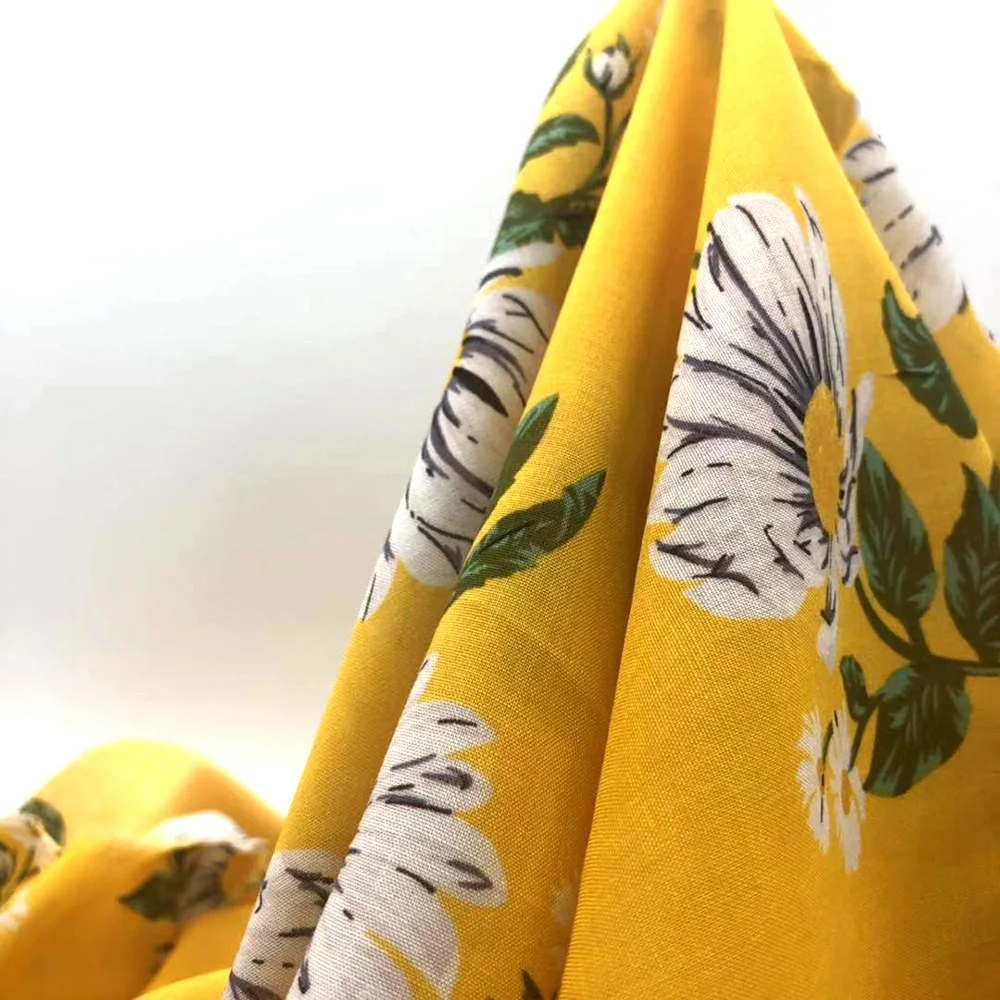 
Shaoxing SOE Textile 45s Woven 100% Viscose Women Dress Digital Print Rayon Poplin Fabric 