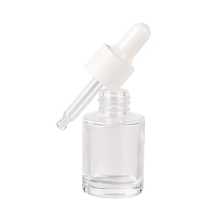  Factory Direct Custom Clear Dropper Bottle 15ml Round Essential Oil Empty Glass