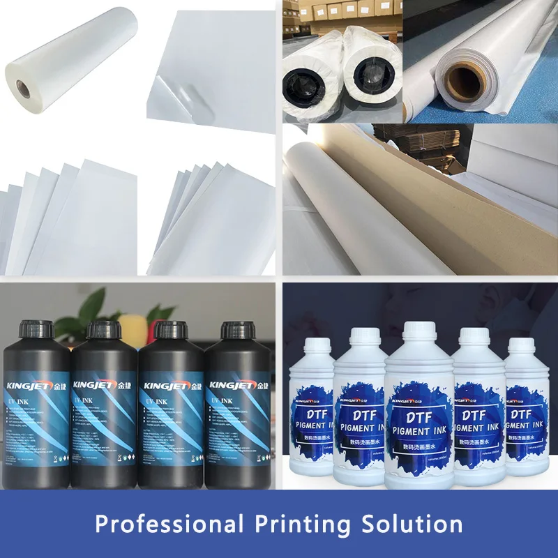 Kingjet Uv Dtf Film Printer A3 For Stickers Printing Uv  Printer Machine Eps I3200 Printhead Dtf Uv Sticker Printer For Gift Box