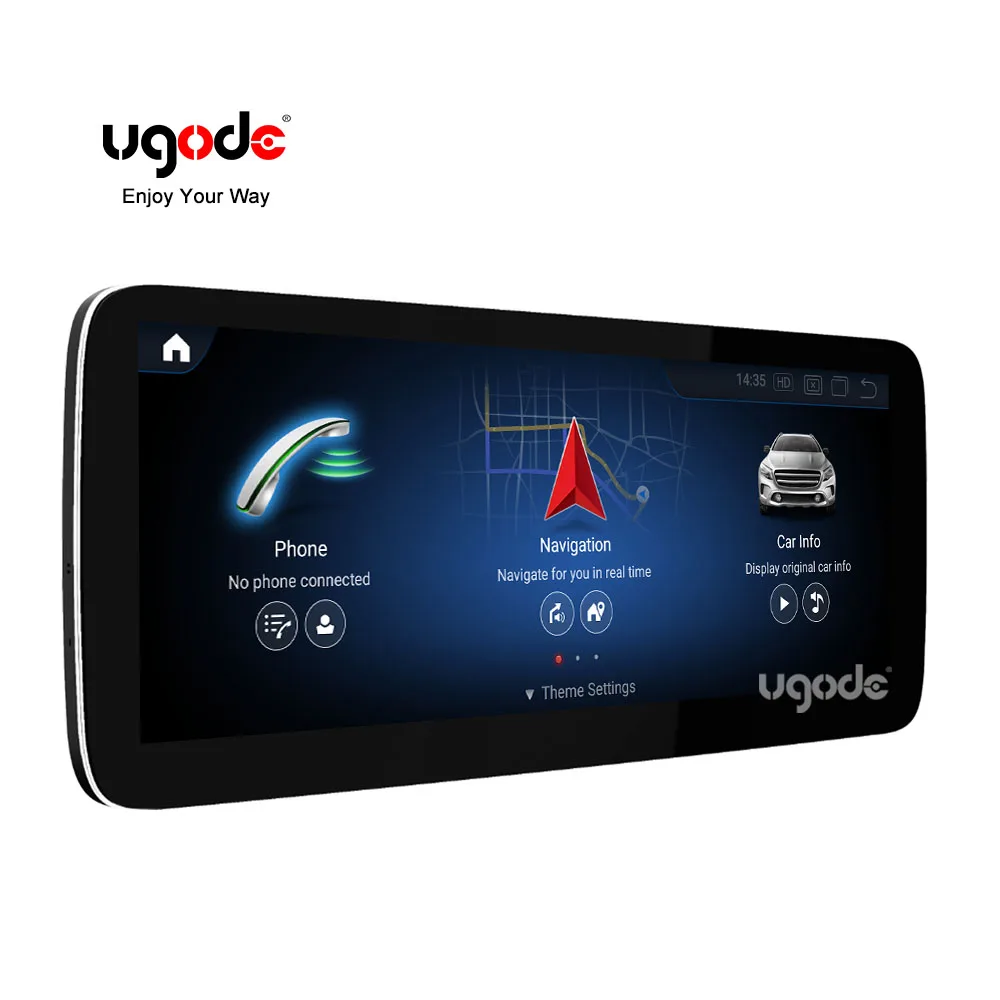 Ugode 12.3 inch Android11 Car Screen Upgrade Display GPS Multimedia for Mercedes Benz A class GLA X156 W176 NTG4.5 12-15