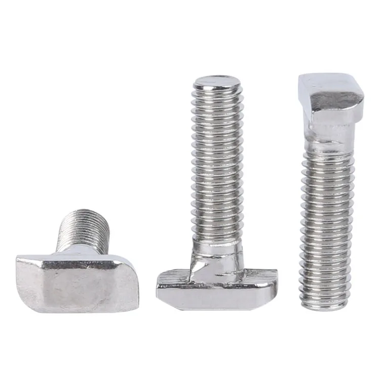 M5 M6 M8 stainless steel Bolts for solar T-Slot T bolt T screw Square head bolts T-head screw chute T-bolt