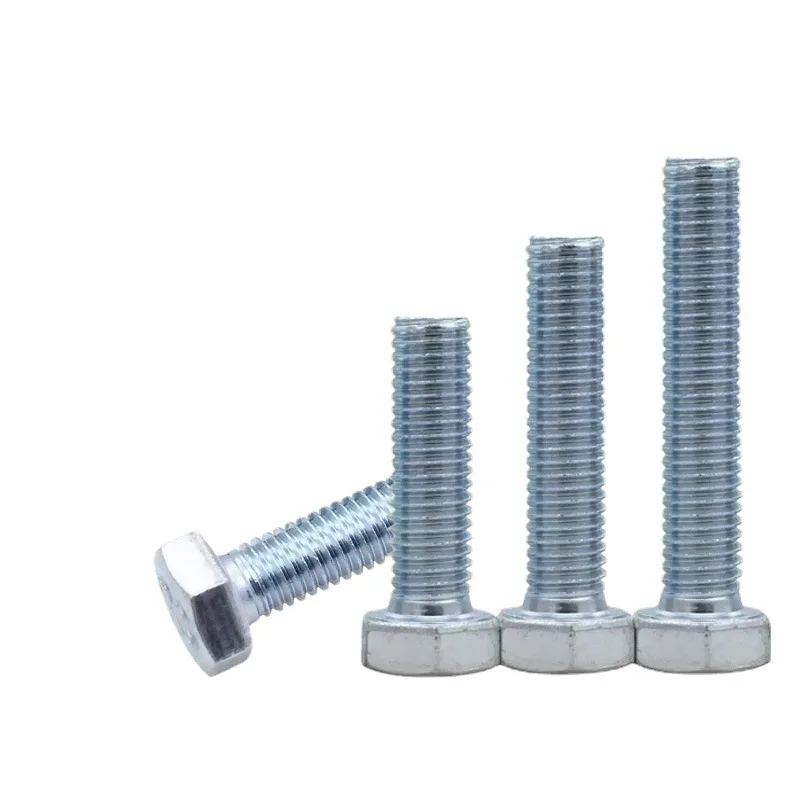 Hex Head Bolts DIN 933 4.8 8.8 10.9 12.9 Hexagon Bolt Fastener Bolt Factory Screw