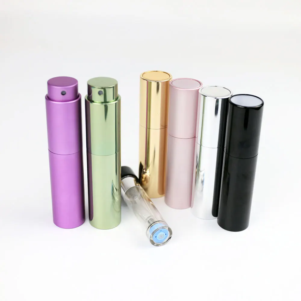 Round 5ml Twist Up Aluminium Portable Refillable Perfume Atomizer Manufacturer