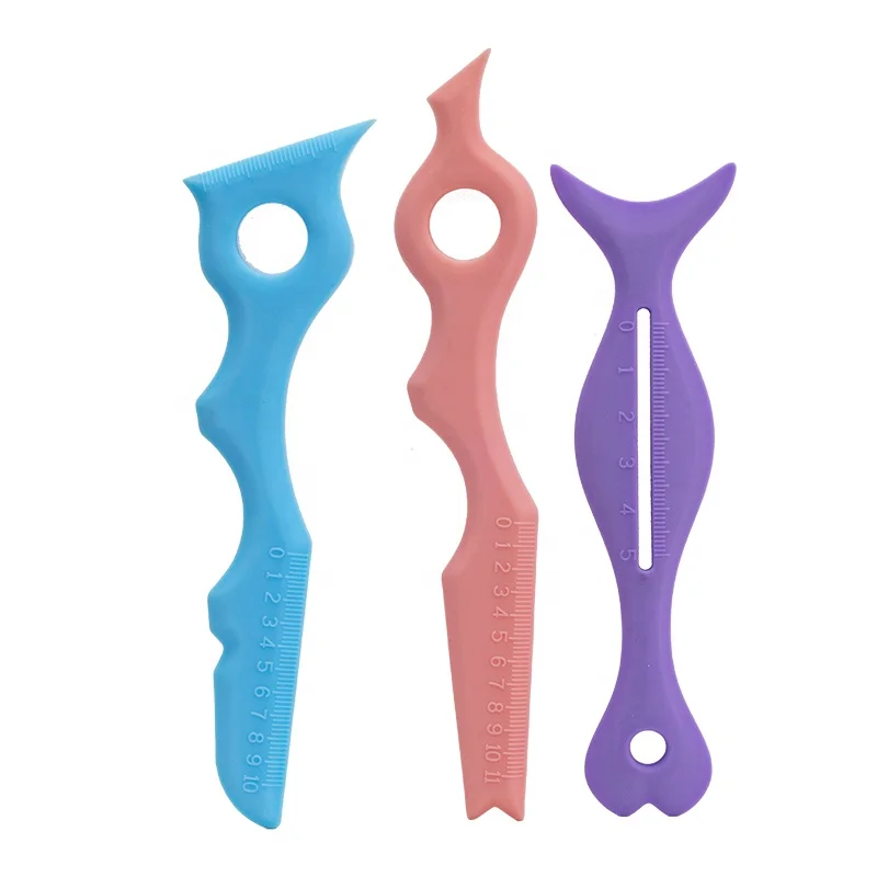 Wholesale Eye Shadow Baffle Eye Shadow Aid Makeup Brush Eyeliner Stencils Wing Tips Silicone Eyeliner Stencils