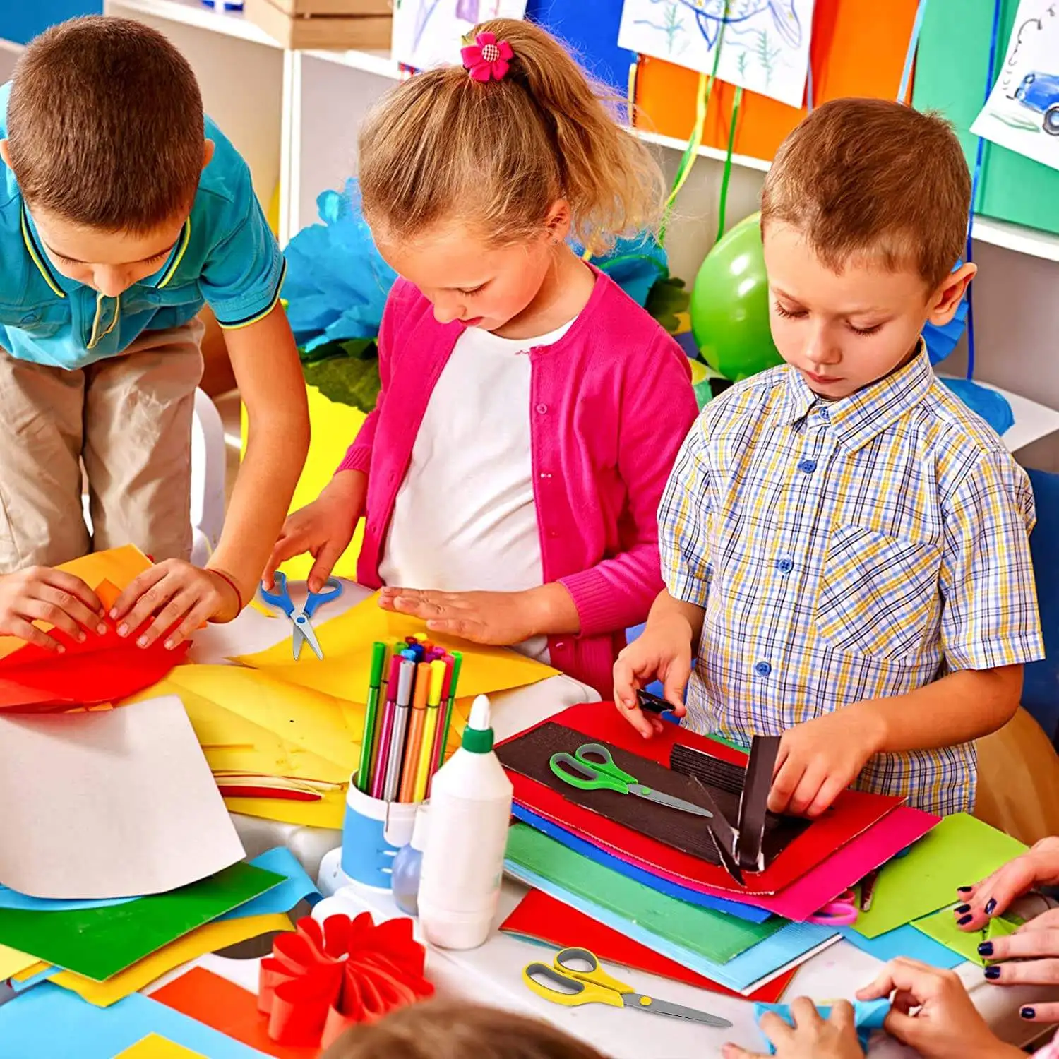 Hot Sale Durable Scissors Tpr Handle Stainless Steel Paper Cutting Office Tailor Scissors Multifunctional Household Tool