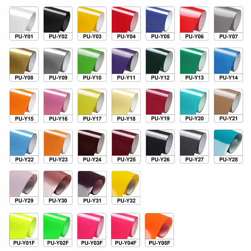 Mecolour factory wholesale PU roll sheet colorful black white htv heat transfer vinyl
